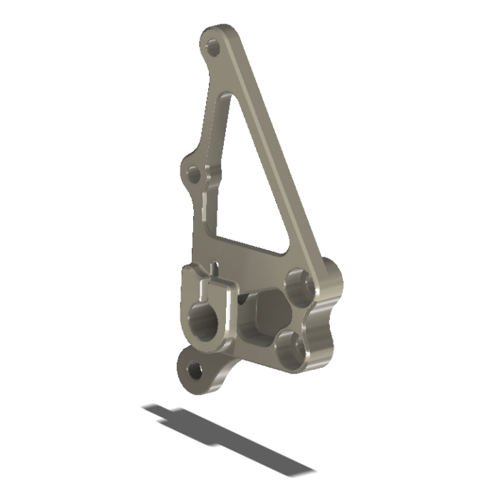 Rt., Peg Holder (6mm Master), YZF R1 07-08, Aero Hard