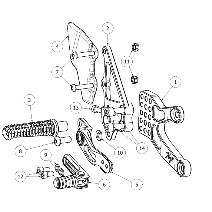 Click on a number to locate your part on the item list