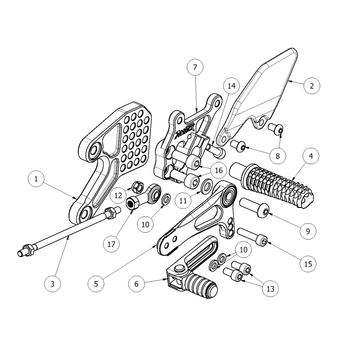 Click on a number to locate your part on the item list