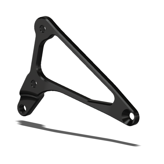 Right Side, Heel Guard Mount, Yam R6 06- , Black