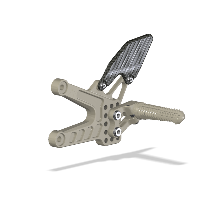 Rear Set Kit, Yam R6 06- , Aero Hard (Carbon Heel Guards)