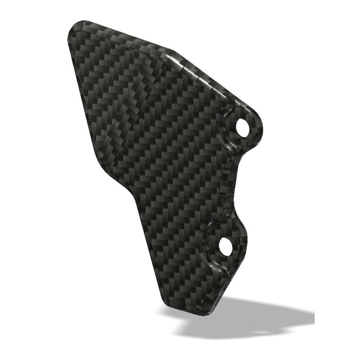 Rt. Side Heel Guard, Carbon, 8mm x 49mm