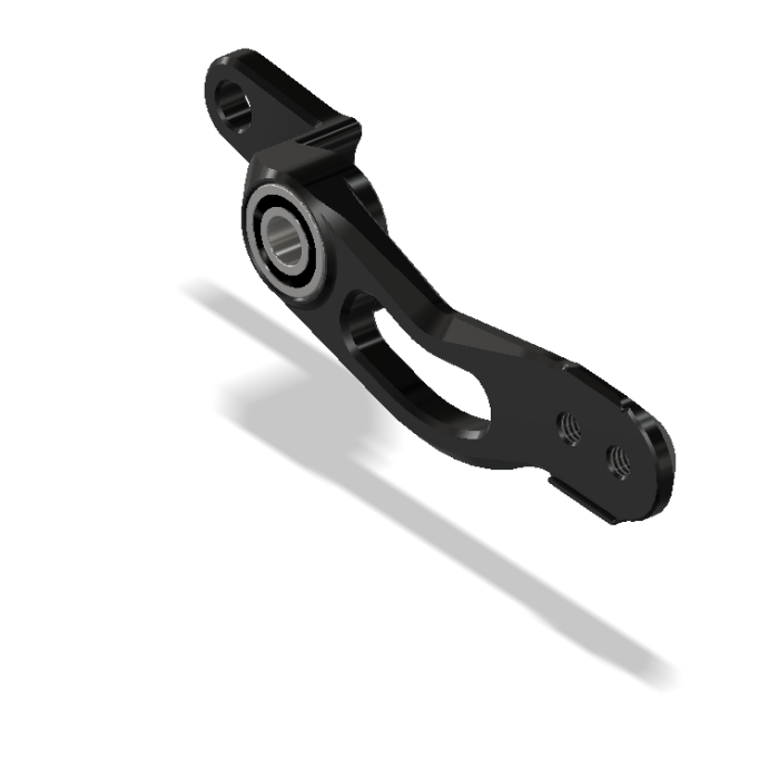 Brake Lever, Folding Type, Adjustable, 8mm, Black