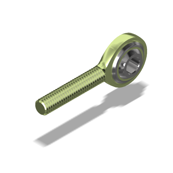 Metric Spherical Rod End, Left Hand Thread, Male, 6X1.0