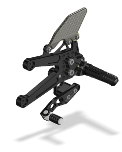 Rear Set Kit, YZF R1 07-08, Black